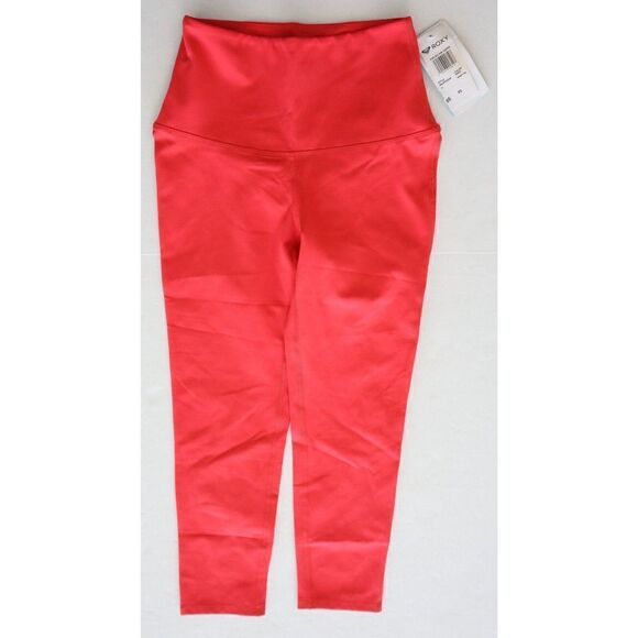 Roxy ARJNP03209 Women Sz XS Pink Kaileo High Waisted Capri Workout Leggings - Picture 1 of 7